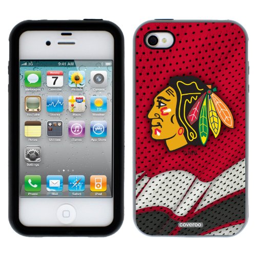 NHL Chicago Blackhawks - Home Jersey design on AT&T, Verizon, and Sprint iPhone 4 / 4S Guardian Case by Coveroo