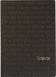 Black Embossed "Ideas" Writing Journal / Diary, Bonded leather, Lined pages, 5x7"