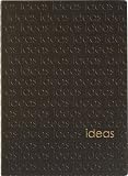 Black Embossed "Ideas" Writing Journal / Diary, Bonded leather, Lined pages, 5x7"