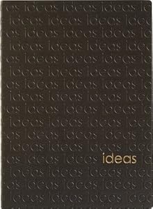 Black Embossed "Ideas" Writing Journal / Diary, Bonded leather, Lined pages, 5x7"