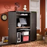 Ebony and Spice Computer Armoire