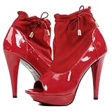 Lexus45 Stretchy High Shaft High Heel RED