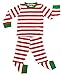 LQVOG Baby Boys Girls Long Sleeve Xmas Stripe Sleepwear Pants Pajamas Set