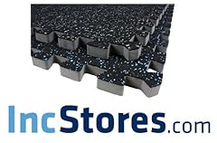 3/4" Soft Rubber Tiles Gym Flooring Anti-fatigue Mat 2'x2' 10 Tile Pack 