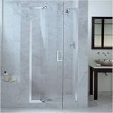 KOHLER K-702010-L-SH Purist Frameless Pivot Shower Door, Bright Silver