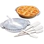 Anchor Hocking 2 Piece Pie Pan Set with Bonus 5 Piece Kitchen Tool Set