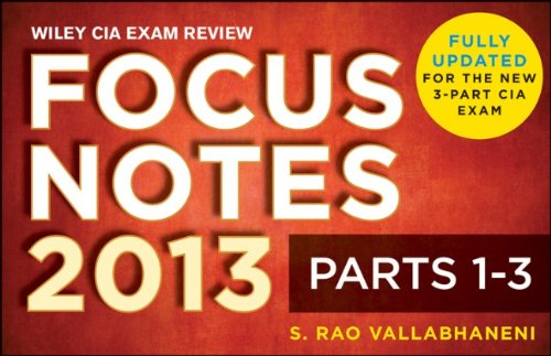 Wiley CIA Exam Review Focus Notes, Complete Set (Parts 1-3)