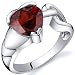Love Knot Style 2.00 carats Garnet Ring in Sterling Silver Available in Sizes 5 thru 9