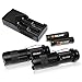 Solaray Portable Mini LED Tactical Flashlights – Super Bright Mini-Pro 1 Series Kit – High Lumen, 3 Light Modes, Attached Belt Clip – Batteries and Charger Included