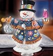 Bradford Editions "Snow Groove" Hippie Snowman Figure 7"