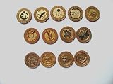 Blessed By Pope Benedetto XVI Wedding Ceremonial Unity Coins Arras Para Bodas Gold Tone Set