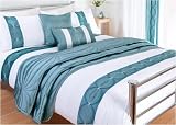 Arcadia Teal Double Bed Luxury Duvet Cover Set