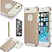 iPhone 6 Case, oneCase? Hybrid High Impact Shockproof Protective Case Hard Plastic+Soft Silicon Rubber Armor Defender Case Cover for Apple iPhone 6 4.7 inch Screen with Stylus & Screen Protector (Gold/White)
