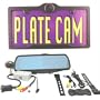 Complete License Plate Camera Kit with 4" Strap-on Rear-view LCD Monitor