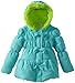 Young Hearts Little Girls' 1 Pieced Bow Green Hood Jacket