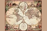 Nova Orbis Tabula by Frederick Dewit Framed with Gold Decor Wood Frame 1.25 inch width, 3/4 inch depth