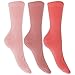 Womens/Ladies Extra Fine Silk Touch Bamboo Socks (3 Pairs)