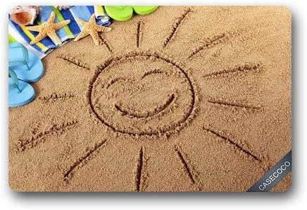 Custom Summer Beach Flip Flops Slippers Doormat Cover Rug Outdoor Indoor Floor Mats Non-Slip Machine Washable Decor Bathroom Mats