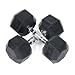 25 lb. Rubber Coated Hex Dumbbells (1 Pair)