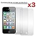 IPHONE 4 SCREEN PROTECTOR, Nue Design Cases TM iPhone 4/4s/4G Screen Protector Anti-Glare, Anti-Scratch, Anti-Fingerprint HD Clear Film (Invisible) [3 PACK]