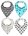 MSsmart(TM) Unisex 4Pack Baby Absorbent Cotton Bandana Drool Bibs,Cute Baby Gift for Boys & Girls Modern Baby Gifts Set (Arrows & Triangles Set)