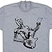 Cool Guitar T Shirt Vintage Guitar Shirt C3PO Playing Electric Guitar Shirts for Men Guys Boys Guitarist Retro Graphic Tee