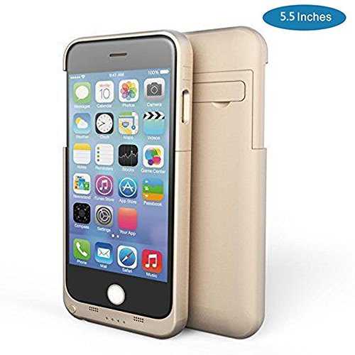 iPhone 6s Plus Battery Case, iBeek 4800mAh External Battery Backup Charger Case Pack Power Bank for iPhone 6 Plus / iPhone 6s Plus 5.5 inch (Golden)