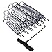 Eurmax Trampoline Springs 20pcs Galvanized Steel Replacement Spring with Trampoline Springs T Hook, 20pcs-Pack