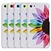 Fosmon MATT Series Rubberized Design Case for Apple iPhone 5C (Colorful Sunflower)