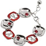 NCAA Alabama Crimson Tide Ladies Brit Square Bracelet