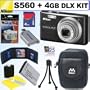 Nikon Coolpix S560 10MP Digital Camera Graphite Black + 4GB Deluxe Kit