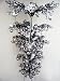 4' Modern Upside Down Hanging Silver Bangle Christmas Tree Set with Ornaments