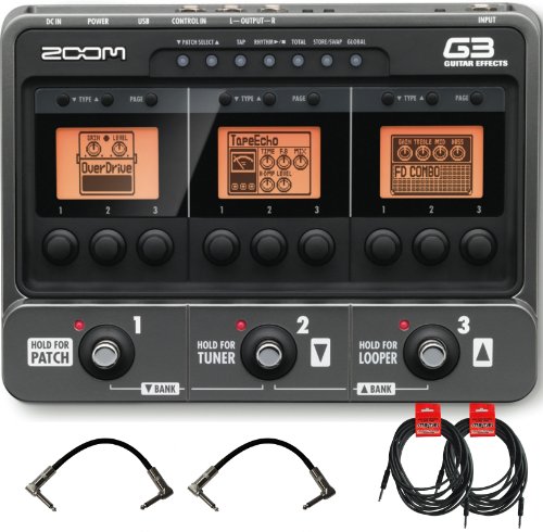 Zoom G3 USB Guitar Effects Console Steinberg Sequal LE Adapter Free 2 6in patch cables 2 18.6' Cabs On Sale