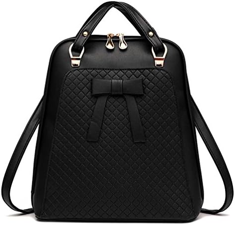 HUOHONGMEIGUI Youth Girls College Bag PU Leather Daypack