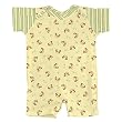 i play. Itsy Bitsy Organic Cotton Knit Romper, Sage Stripe/Panda Print, Small