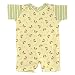 i Play Itsy Bitsy Organic Cotton Knit Romper, Sage Stripe/Panda Print, Small
