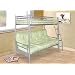 FUTON BUNK BED (COMPLETE WITH MATTRESSES) IN SILVER METAL FINISH