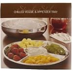 Double Walled Stainless Steel Chilled Veggie & Appetizer Tray