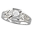 Platinum Diamond Engagement Ring - 0.25 Ct.