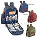 Cambria 16.5? Backpack w/attached wine duffel & dlx service for 4 Pine Green-515