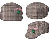 Guinness Alcohol Beer Hat - Cadet Short Bill Plaid Green Lucky Clover Cap