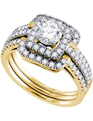 1.0CT DIAMOND 0.44CT CENTER ROUND BRIDALSET