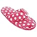 Womens/Ladies Fleece Polka Dot Toe Post Flip Flop Slippers