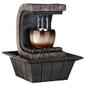 ORE Intl K323 Indoor Meditation Table Fountain with LED Light, 9-3/4-Inch