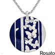 ROSATO Made in Italy Majestic Necklace With Cubic zirconia Beautifully Designed in Two tone Enamel and 925 Sterling silver. Total item weight 37.0g
