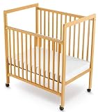 Foundations 01-SS-N3 SafetyCraft Slatted One Hand Drop-Side Childcare Crib (Natural)