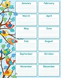 Carson Dellosa Boho Birds Birthday Chart (114187)