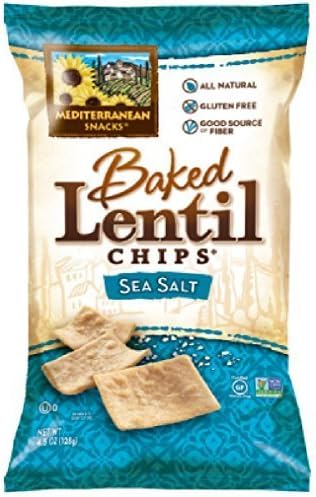 Mediterranean Snack Lentil Chips, Sea Salt, 4.5 Ounce by Mediterranean Snacks