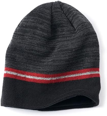 Tek Gear Warmtek Men Marled Reflective Fleece Lined Beanie One Size Red