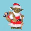 5" Star Wars Yoda Santa With Gifts Fabriche Christmas Figure